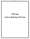 Tiểu luận: Lịch sử đình làng Việt Nam