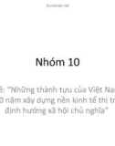 Những thành tựu của Việt Nam sau hơn 20 năm xây dựng nền kinh tế thị trường định hướng xã hội chủ nghĩa