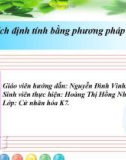 Đề tài: Phân tích định tính bằng phương pháp XRD