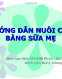 Bài giảng Hướng dẫn nuôi con bằng sữa mẹ - Phạm Thị Thu Hương