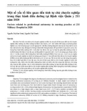 Một số yếu tố liên quan đến tính tự chủ chuyên nghiệp trong thực hành điều dưỡng tại Bệnh viện Quân y 211 năm 2020