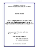 Luận văn Thạc sĩ Kinh tế: Hoàn thiện chính sách thuế thu nhập góp phần phát triển kinh tế Việt Nam trong thời kỳ hội nhập WTO
