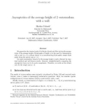 Báo cáo toán học: Asymptotics of the average height of 2–watermelons with a wall