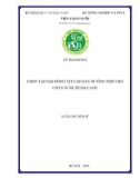 Luận án Tiến sĩ Nông nghiệp: Chọn tạo hai dòng vịt cao sản hướng thịt cho chăn nuôi thâm canh