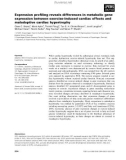 Báo cáo khoa học: Expression proﬁling reveals differences in metabolic gene expression between exercise-induced cardiac effects and maladaptive cardiac hypertrophy