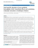 báo cáo khoa học: Seed-specific elevation of non-symbiotic hemoglobin AtHb1: beneficial effects and underlying molecular networks in Arabidopsis thaliana