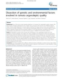 báo cáo khoa học: Dissection of genetic and environmental factors involved in tomato organoleptic quality