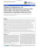 báo cáo khoa học: Inhibition of angiogenesis- and inflammation-inducing factors in human colon cancer cells in vitro and in ovo by free and nanoparticle-encapsulated redox dye, DCPIP