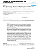 Báo cáo khoa hoc: Gait characteristics of subjects with chronic fatigue syndrome and controls at self-selected and matched velocities