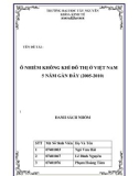 Ô nhiễm không khí đô thị ở Việt Nam 5 năm gần đây