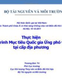 Thực hiện chường trình mục tiêu quốc gia ứng phó với BĐKH tại cấp địa phương