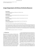 Báo cáo hóa học: Image Steganalysis with Binary Similarity Measures ˙smail Avcıbas I 