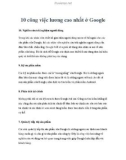 10 công việc lương cao nhất ở Google