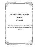 Luận văn: Nâng cao chất lượng tín dụng đối với DNVVN tại NHTMCP Công Thương Việt Nam chi nhánh Bến Thủy – Nghệ An