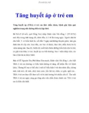 Tăng huyết áp ở trẻ em