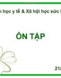 Ôn tập nhân học y tế & xã hội học sức khỏe