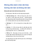 Những điều bệnh nhân đái tháo đường nên làm và không nên làm