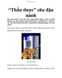 “Thần dược” sữa đậu nành