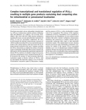 Báo cáo khoa học: Complex transcriptional and translational regulation of iPLA2c resulting in multiple gene products containing dual competing sites for mitochondrial or peroxisomal localization