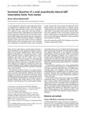 Báo cáo khoa học: Functional dissection of a small anaerobically induced bZIP transcription factor from tomato