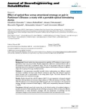 Báo cáo khoa hoc: Effect of optical flow versus attentional strategy on gait in Parkinson's Disease: a study with a portable optical stimulating device