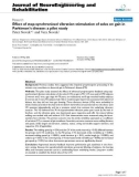 báo cáo khoa học: Effect of step-synchronized vibration stimulation of soles on gait in Parkinson's disease: a pilot study