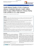 báo cáo khoa học: Health-Related Quality of Life in Parkinson disease: Correlation between Health Utilities Index III and Unified Parkinson’s Disease Rating Scale (UPDRS) in U.S. male veterans