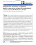 báo cáo khoa học: Interpretation of response categories in patient-reported rating scales: a controlled study among people with Parkinson's disease