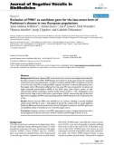 Báo cáo khoa hoc: Exclusion of PINK1 as candidate gene for the late-onset form of Parkinson's disease in two European populations