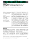 Báo cáo khoa học: LRRK2 in Parkinson’s disease: in vivo models and approaches for understanding pathogenic roles