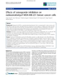 Báo cáo khoa học: Effects of osteopontin inhibition on radiosensitivityof MDA-MB-231 breast cancer cells