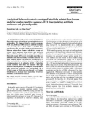 Báo cáo khoa học: Analysis of Salmonella enterica serotype Enteritidis isolated from human and chickens by repetitive sequence-PCR fingerprinting, antibiotic resistance and plasmid profiles