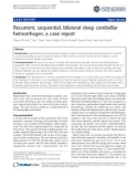 Báo cáo y học: Recurrent, sequential, bilateral deep cerebellar hemorrhages: a case report