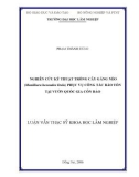 Luận văn Thạc sĩ Khoa học lâm nghiệp: Nghiên cứu kỹ thuật trồng cây Găng néo (Manilkara hexandra Dula.) phục vụ công tác bảo tồn tại VQG Côn Đảo