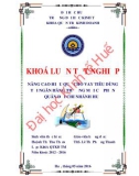 Khóa luận tốt nghiệp: Nâng cao hiệu quả hoạt động cho vay tiêu dùng tại Ngân hàng TMCP Quân Đội – Chi nhánh Huế