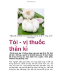 Tỏi - vị thuốc thần kì