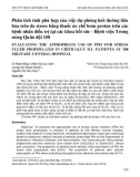 Phân tích tính phù hợp của việc dự phòng loét đường tiêu hóa trên do stress bằng thuốc ức chế bơm proton trên các bệnh nhân điều trị tại các khoa hồi sức - Bệnh viện Trung ương Quân đội 108