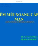 Bài giảng Viêm mũi xoang cấp & mạn - BS. Lý Xuân Quang