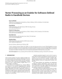 Báo cáo hóa học: Vector Processing as an Enabler for Software-Deﬁned Radio in Handheld Devices