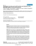 Báo cáo y học: Functional constraint and small insertions and deletions in the ENCODE regions of the human genome