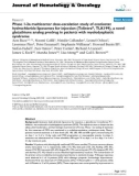 báo cáo khoa học: Phase 1-2a multicenter dose-escalation study of ezatiostat hydrochloride liposomes for injection (Telintra®, TLK199), a novel glutathione analog prodrug in patients with myelodysplastic syndrome