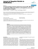 Báo cáo khoa hoc: A heparin binding synthetic peptide from human HIP / RPL29 fails to specifically differentiate between anticoagulantly active and inactive species of heparin