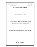 Luận văn Thạc sĩ Quản lý công: Quản lý nhà nước về văn hóa trên địa bàn quận Đồ Sơn, thành phố Hải Phòng