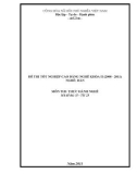 Đề thi tốt nghiệp Cao đẳng Nghề khóa II (2008 - 2011): Nghề Hàn - TH23