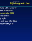 Kỹ thuật vi xử lý - Chương 3: Lập trình hợp ngữ với 8086