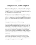 Công việc mới, thành công mới