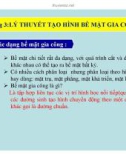 LÝ THUYẾT TẠO HÌNH BỀ MẶT GIA CÔNG