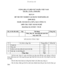 Đáp án đề thi tốt nghiệp cao đẳng nghề khóa 3 (2009-2012) - Nghề: Nguội sửa chữa máy công cụ - Môn thi: Thực hành nghề - Mã đề thi: ĐA SCMCC-TH35