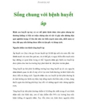 Sống chung với bệnh huyết áp