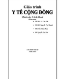 Giáo trình Y tế cộng đồng - Trường TC Phạm Ngọc Thạch Cần Thơ